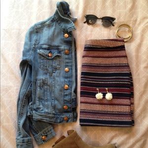 Hollister striped mini skirt